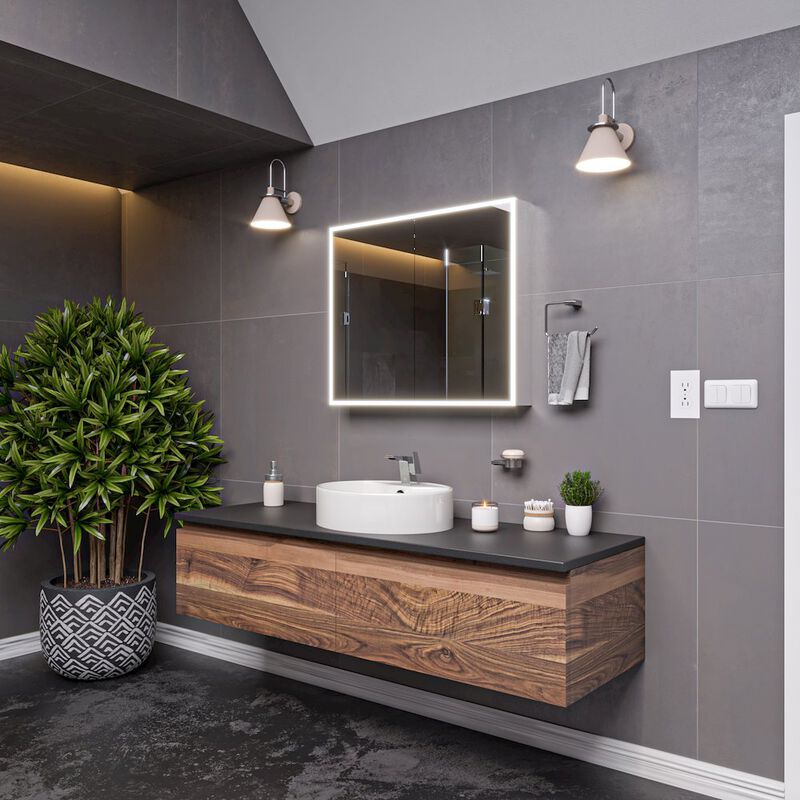 ALFI brand White 22 Oval Above Mount Ceramic Sink with Faucet Hole image number 3