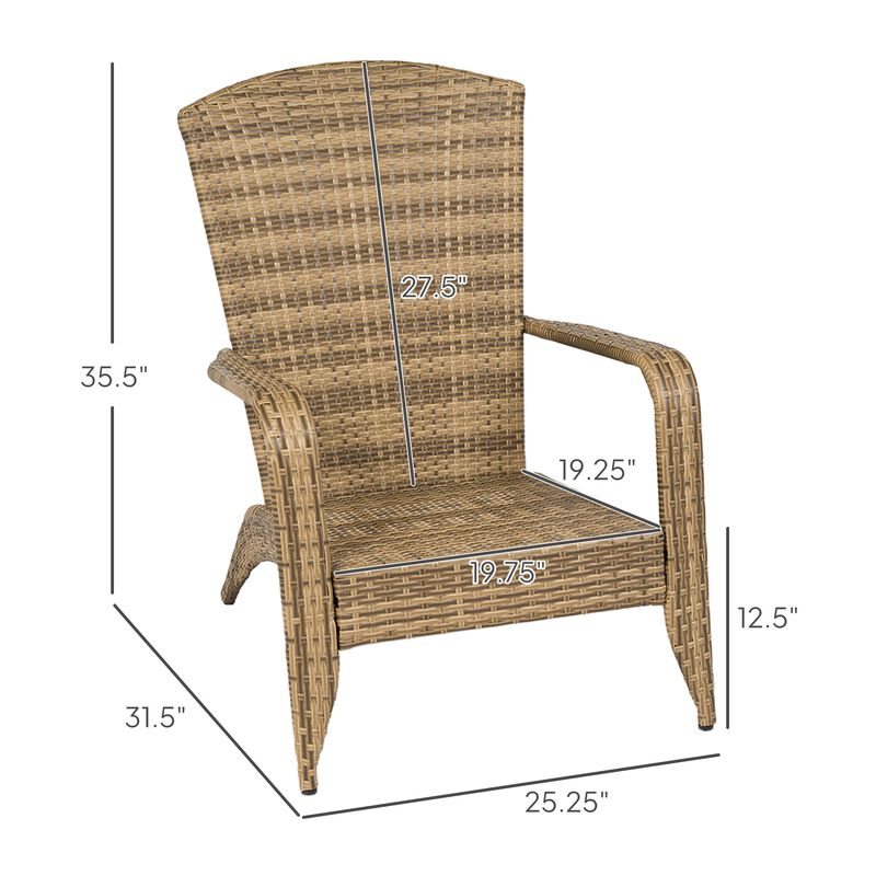 Hivvago Patio Adirondack Chair with Cushions image number 2