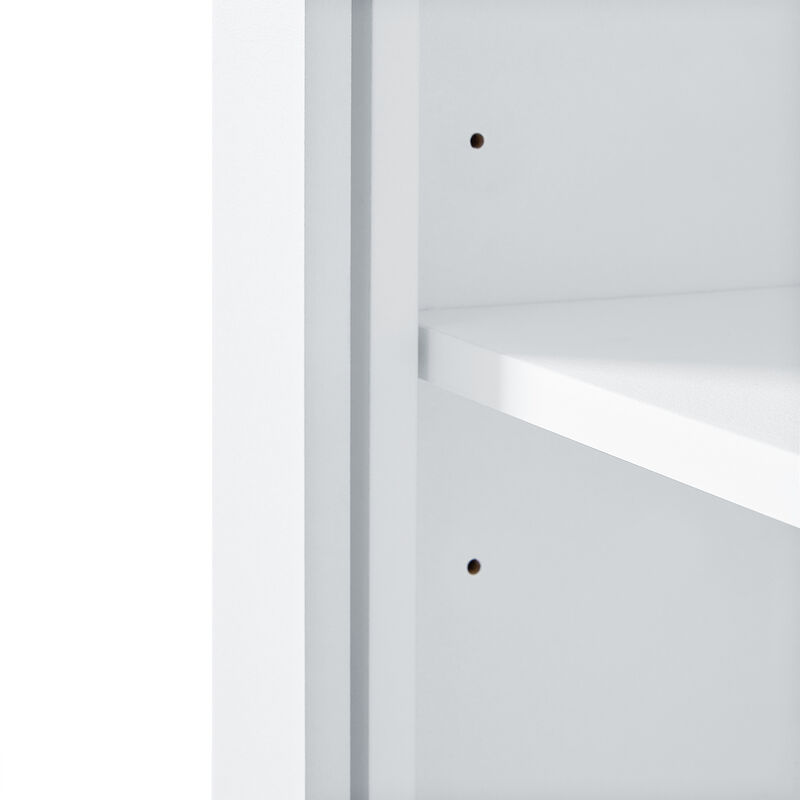 Tall Bathroom Storage Cabinet with Two Doors, One Drawer, and Adjustable Shelf