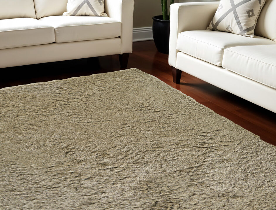 HomeRoots Shag Hand Tufted Area Rug