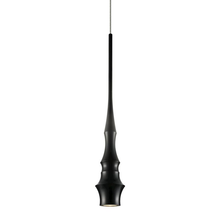 VONN Lighting Integrated LED Height Adjustable Pendant Light in Black