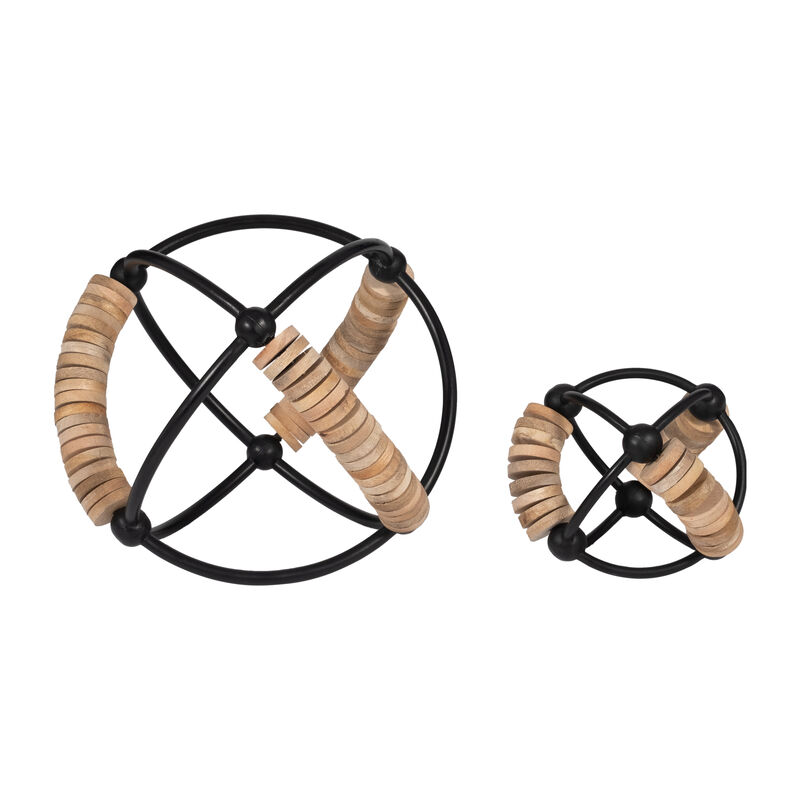 Metal, 10" Abacus Orb, Natural/black image number 4