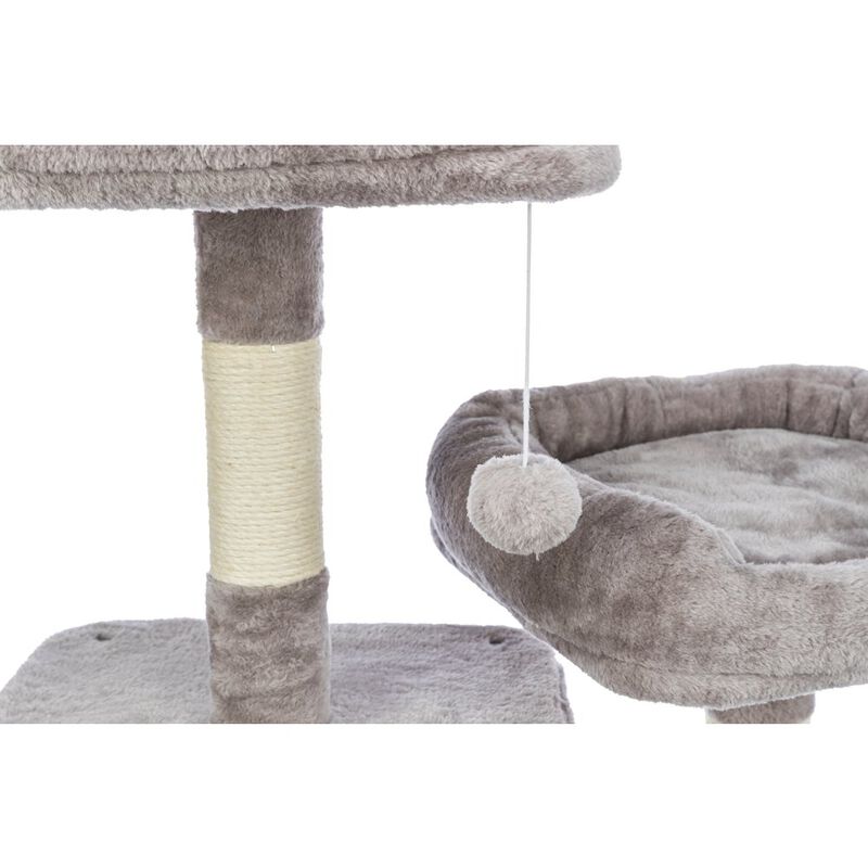 TRIXIE Eduardo Plush & Sisal 4-Level 57.1" Cat Tree with Scratching Posts & Condo, Gray image number 7