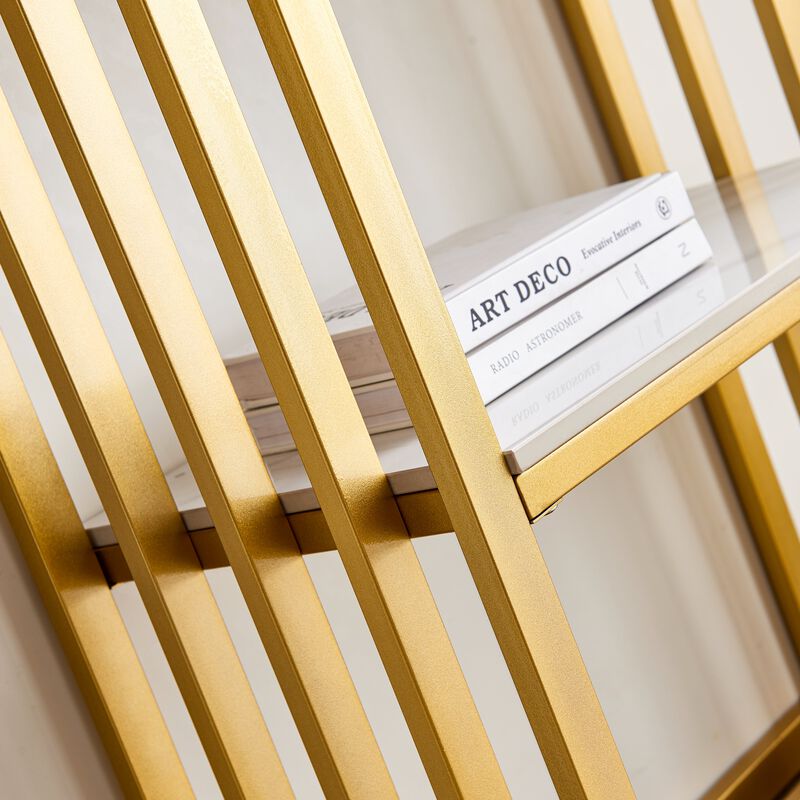 Adjustable Height Console Table with Industrial Metal Frame, 48" Corridor Solution, Black