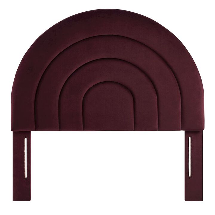 Solana Arched Performance Velvet Twin Headboard