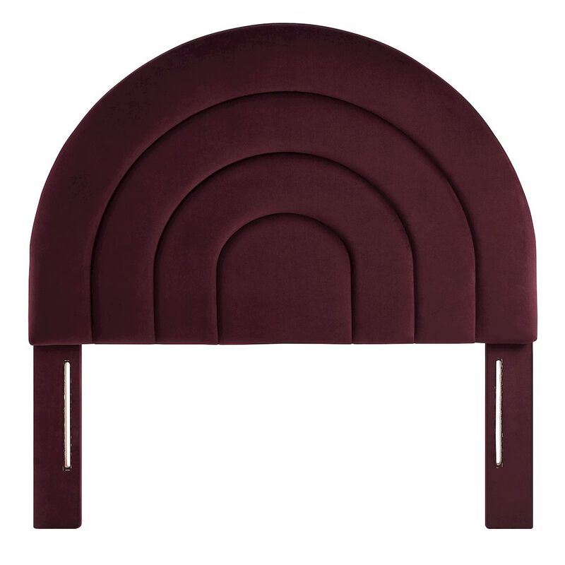 Solana Arched Performance Velvet Twin Headboard image number 0