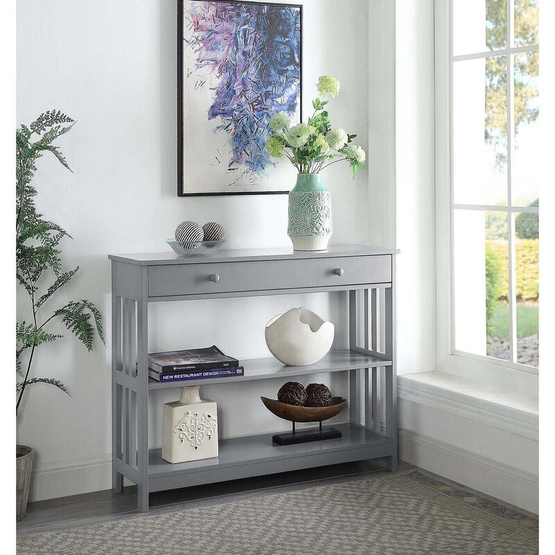 Convience Concept, Inc. Mission 1 Drawer Console Table with Shelves