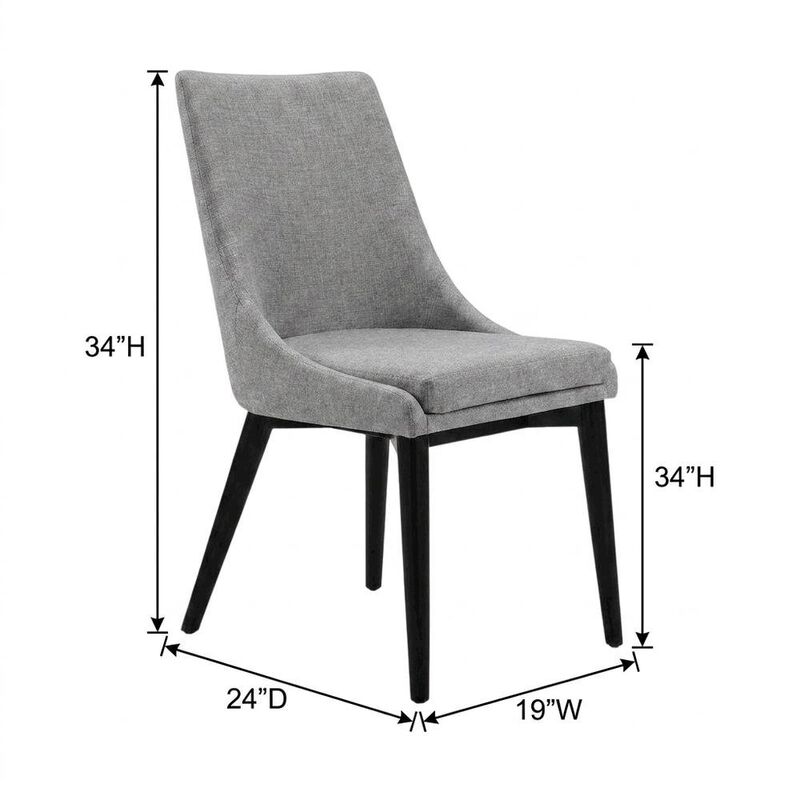 Fabric-Upholstered Dining Chair with Cushioned Seat image number 2