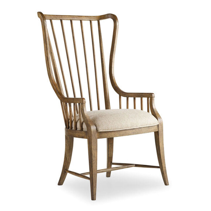Sanctuary Tall Spindle Arm Chair in Beige