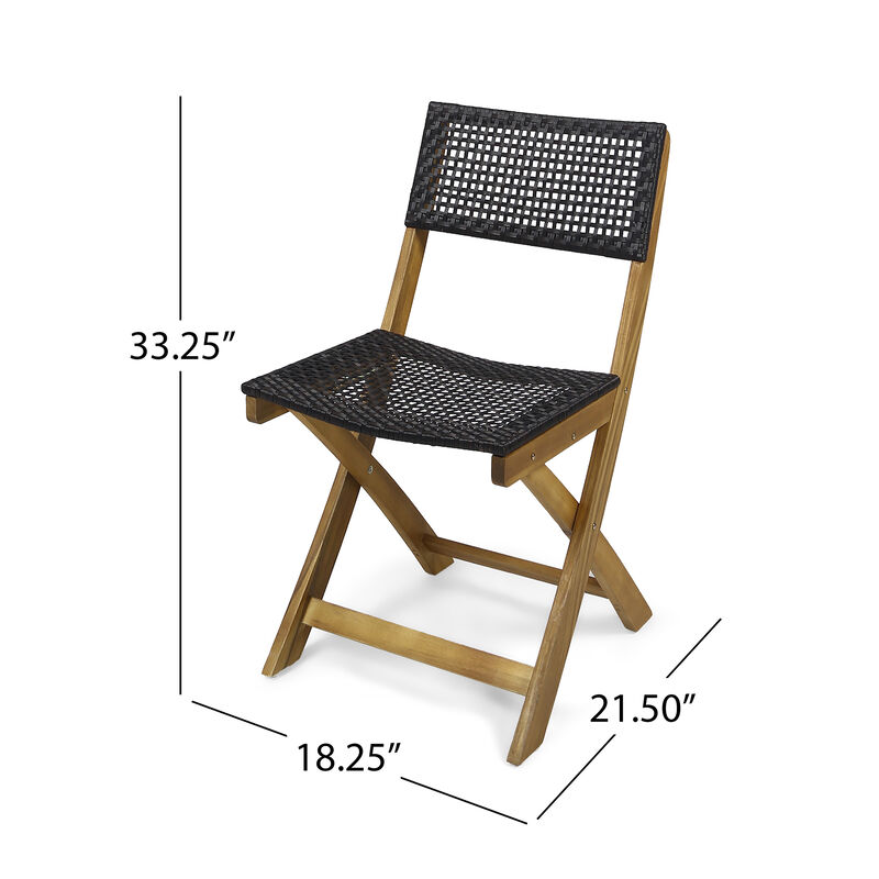 Wumfuk 3-Piece Acacia Wood Patio Bistro Set image number 9