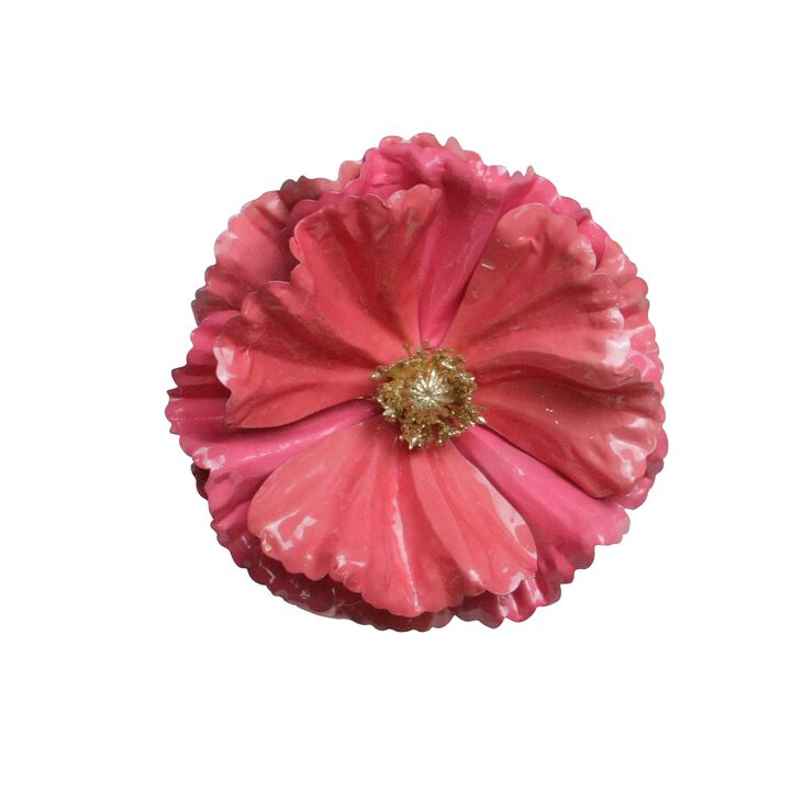 4.75" Pink Shiny Poppy Christmas Clip Ornament