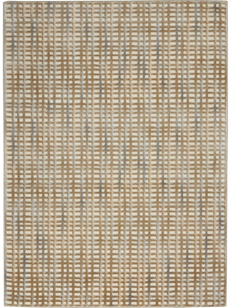 Solace SLA04 Beige/Blue 5'3" x 7'3" Rug