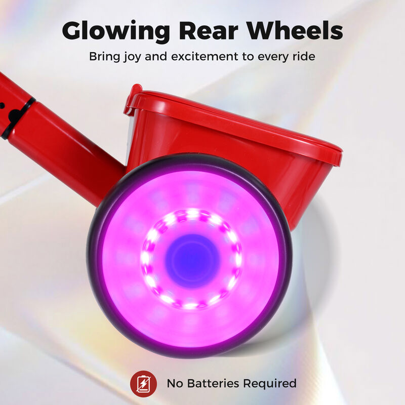 Kids Tricycle with Light Up Wheels and 4 Level Adjustable Seat image number 4