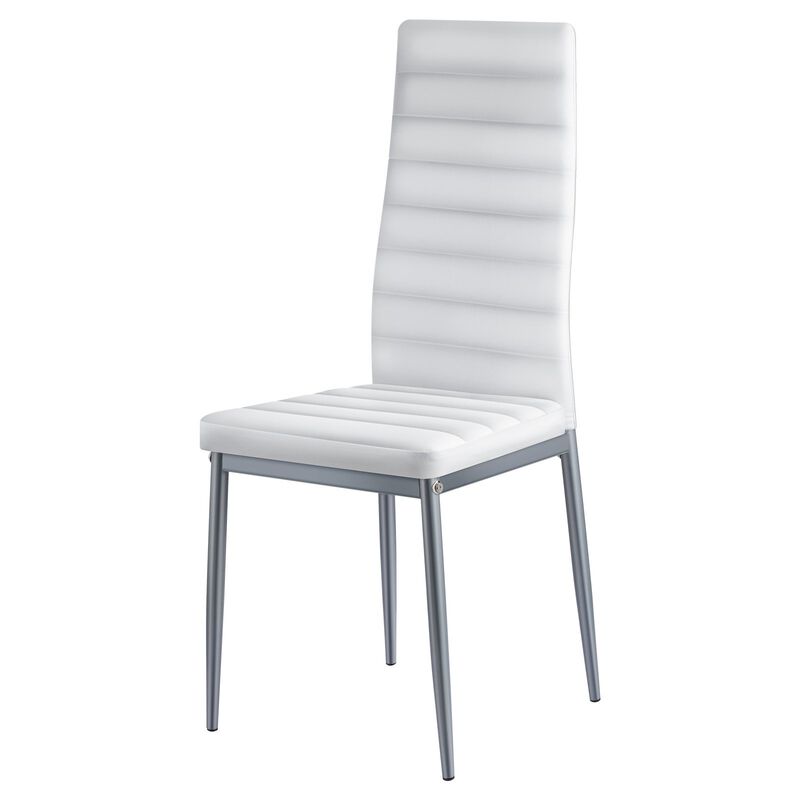 Modern Dining Chairs Set of 6 Upholstered Leather Side Chairs image number 3