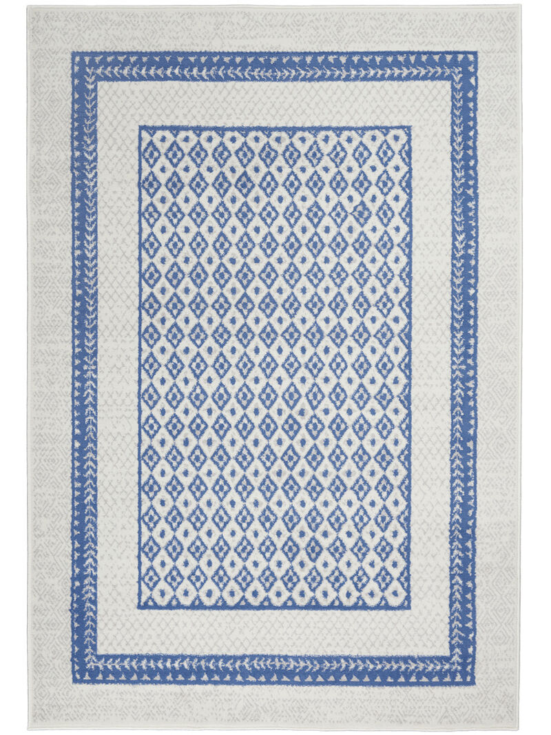 Whimsicle WHS13 Ivory/Blue 6' x 9' Rug