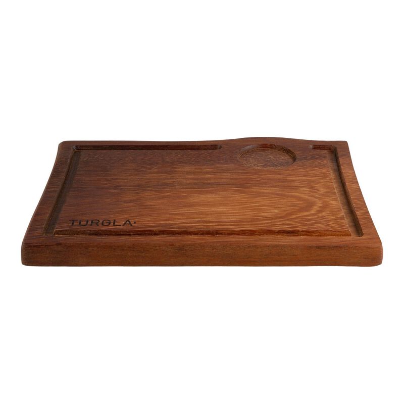 Wood 12" x 9" Rectangular Brown Wood Serving