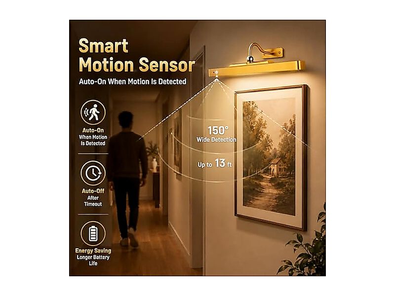 16 Lights Wall Motion Sensor 6000mAh Rechargeable Battery Art Light 3CCT Remote image number 2