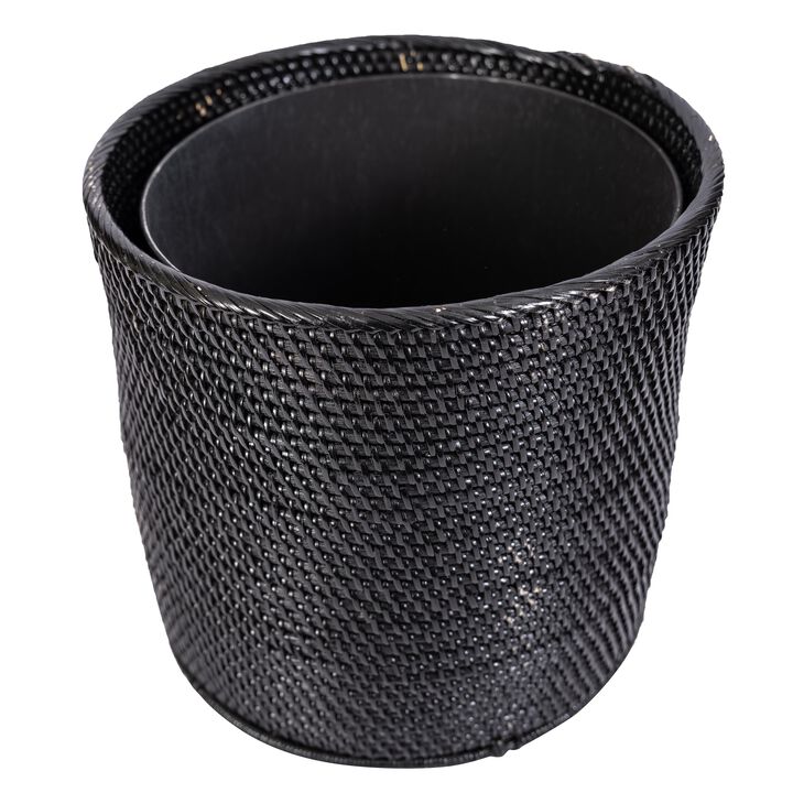 Saboga Home&trade; Round Waste Basket with Metal Liner