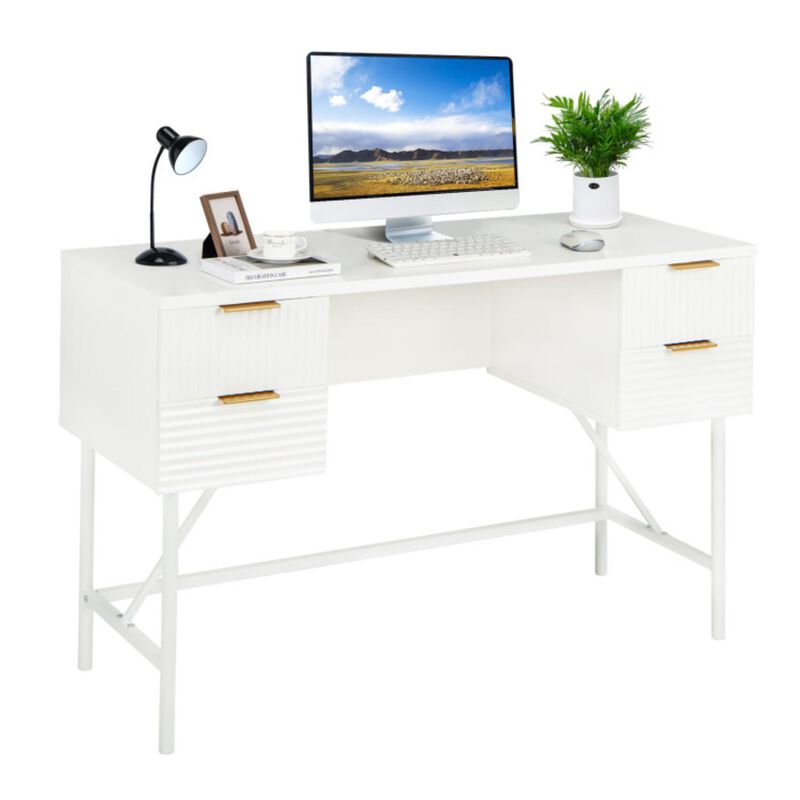 Hivvago 48 Inch Home Office Computer Desk with 4 Drawers