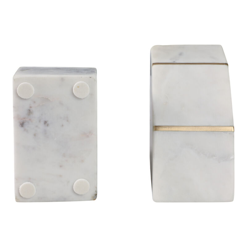 S/2 Marble Accent Bookends image number 4