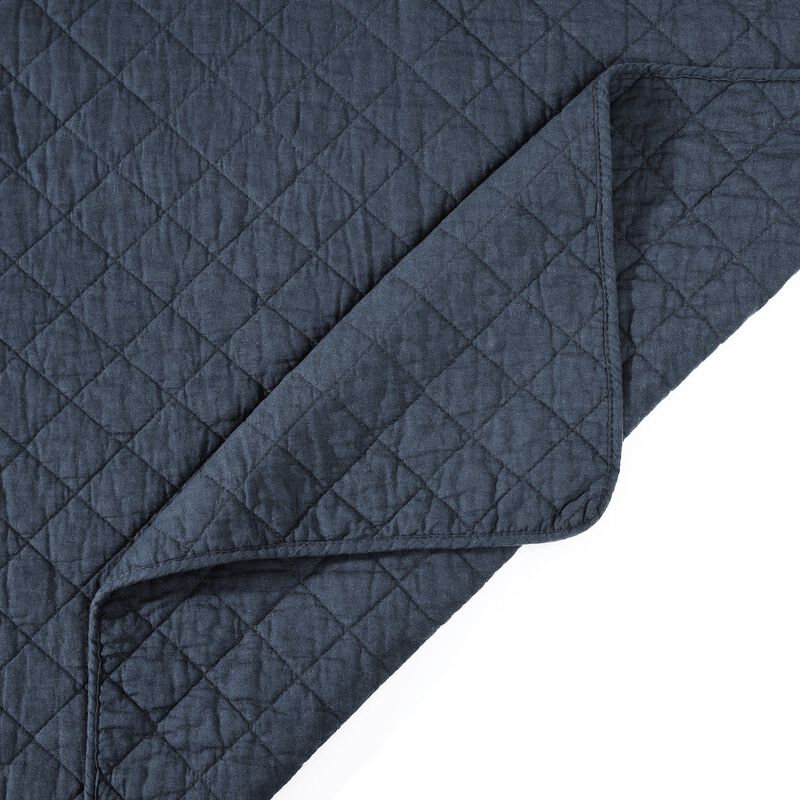 Cotton Comfort King Navy Quilt Set image number 3