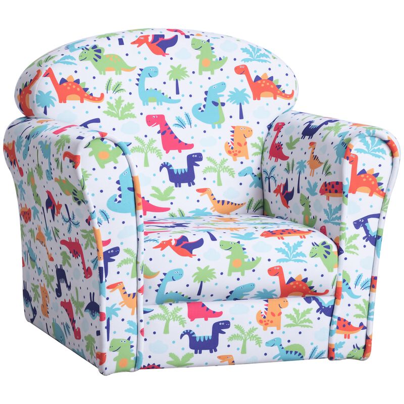 Hivvago Dinosaur Kids Armchair with Plush Padding image number 0