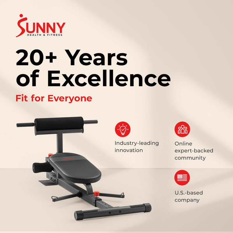 Sunny Health & Fitness 4‑in‑1 Multifunction Core & Glute Trainer with Hip Thrust Pad & 3 Resistance Bands image number 8