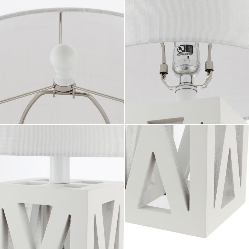 Stewart Farmhouse Wood LED Table Lamp