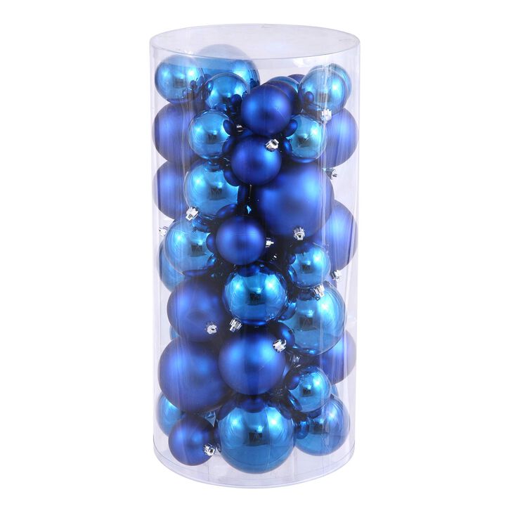 Vickerman 24"-3"-4" Blue Balls Shiny/Matte 50 per Box