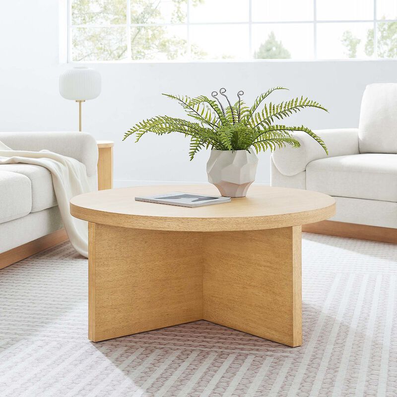 Silas Round Wood Coffee Table image number 6