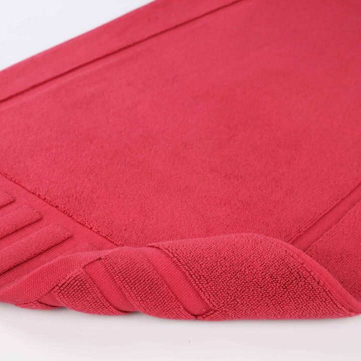 Modern Absorbent Cotton Bath Mat Set of 2 with Washable Fabric