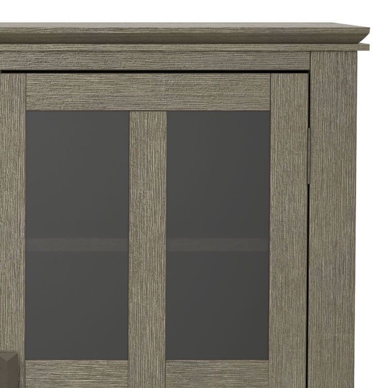 Artisan SOLID WOOD 53 inch Wide Transitional TV Media Stand in Farmhouse Grey For TVs up to 60 inches