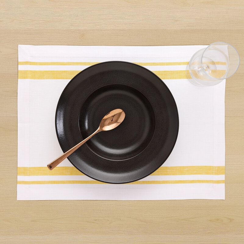 Linen Placemats - French Stripe image number 1