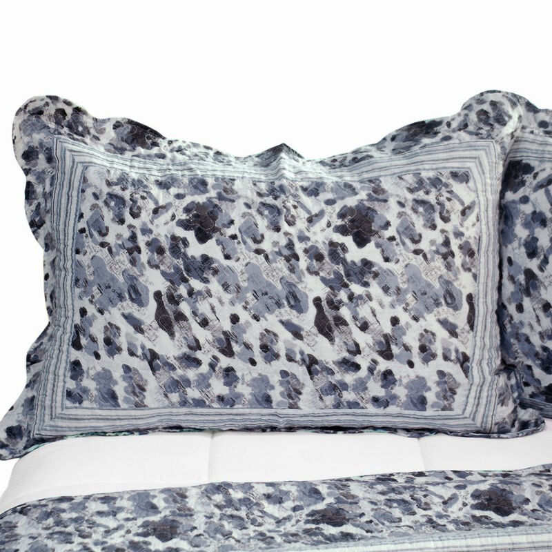 Cotton Vermicelli Quilted Printed Quilt Set 3-Piece with Pillow Shams image number 2