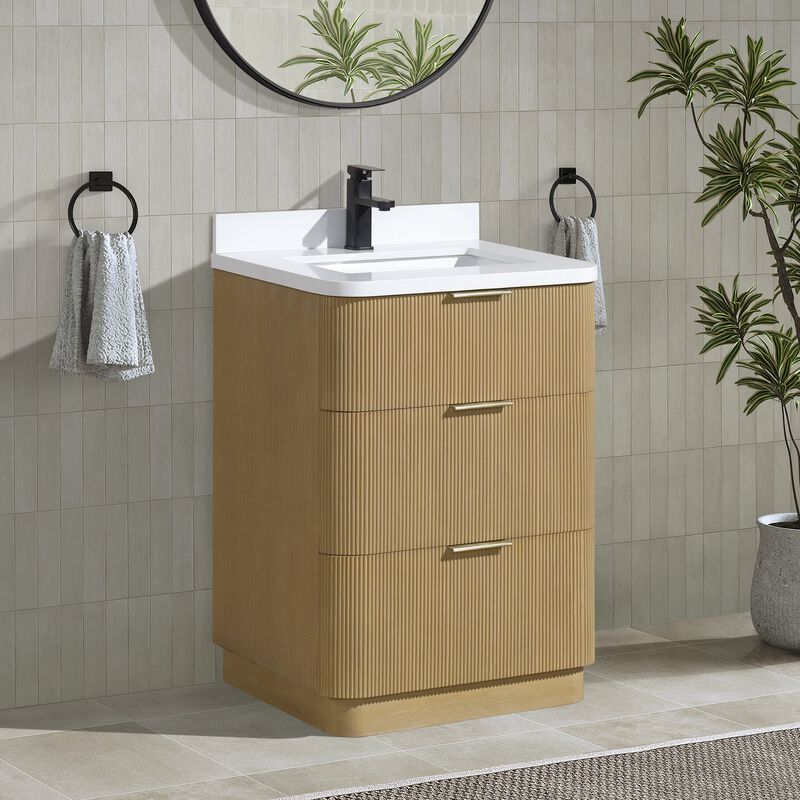 Calamigo 24" Bathroom Vanity Oak image number 7