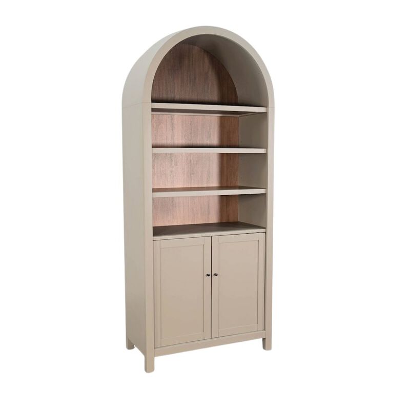 Brown Solid Wood Arched Cabinet image number 0