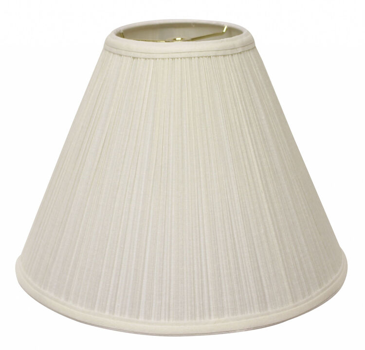 HomeRoots 17" White Deep Cone Slanted Broadcloth Lampshade