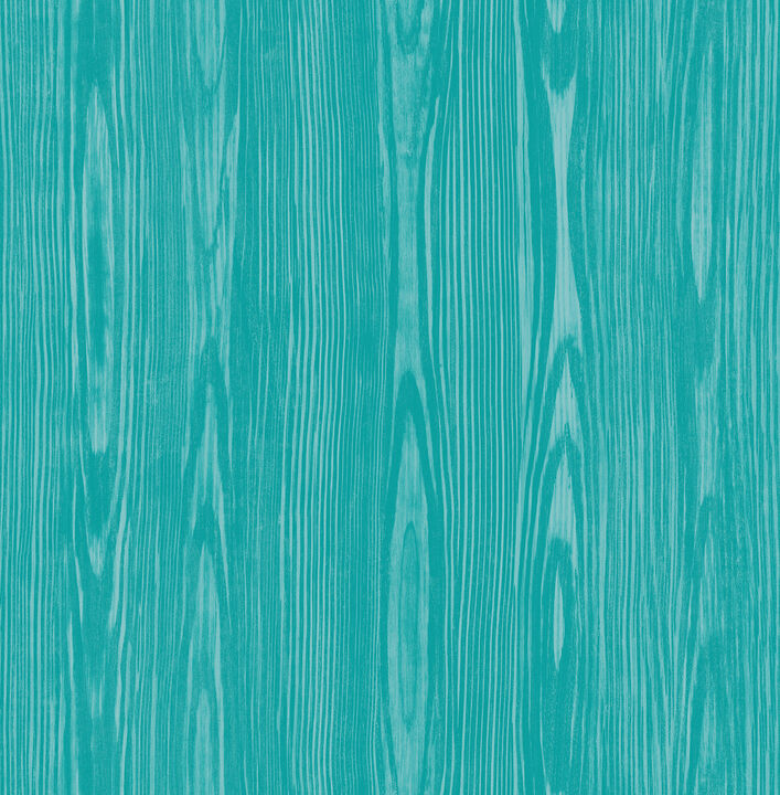 Illusion Aqua Faux Wood Wallpaper