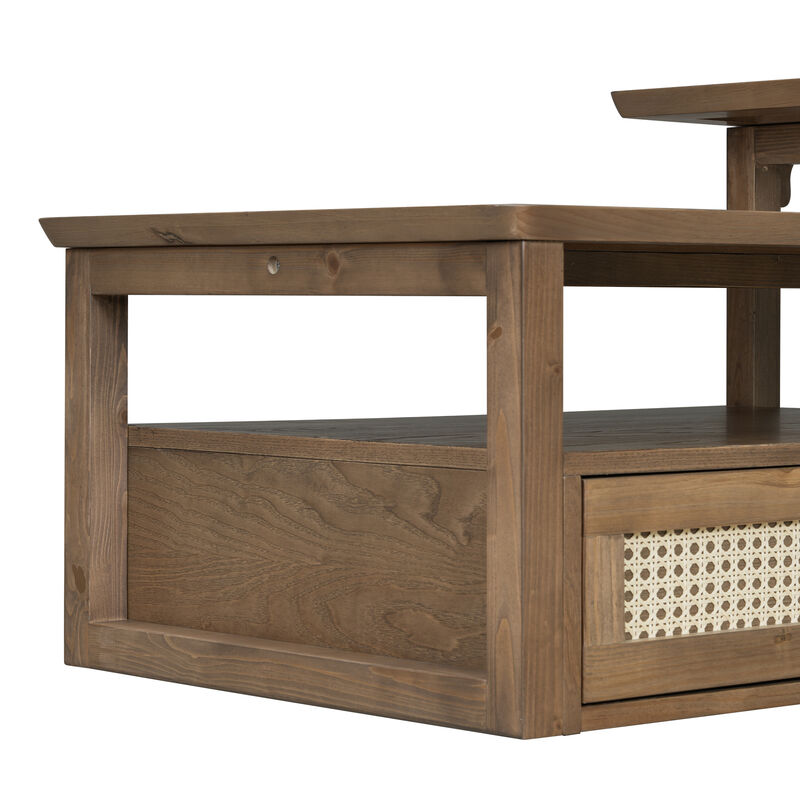 Merax Coffee Table with 1 Storage Shelf