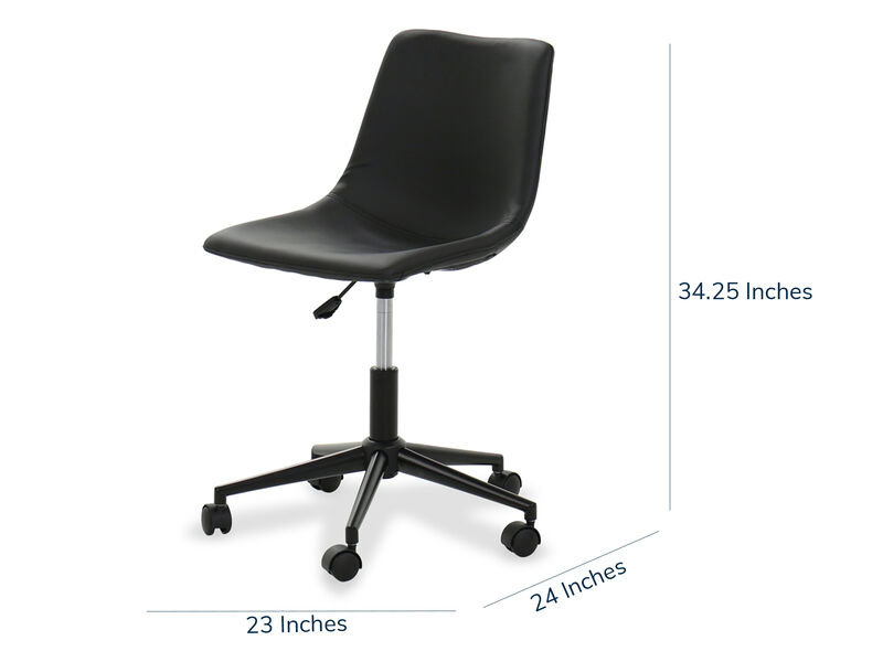 Armless Swivel Desk Chair image number 4