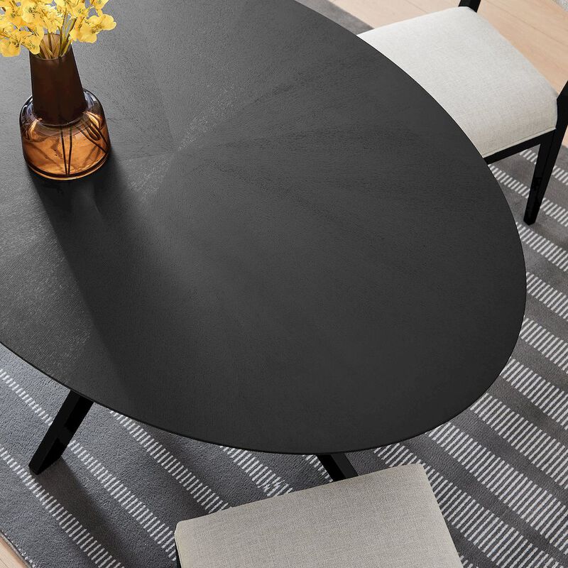 Crossroads 63" Oval Wood Dining Table image number 7