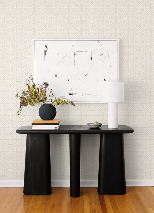 Hesper Ivory Geometric Wallpaper