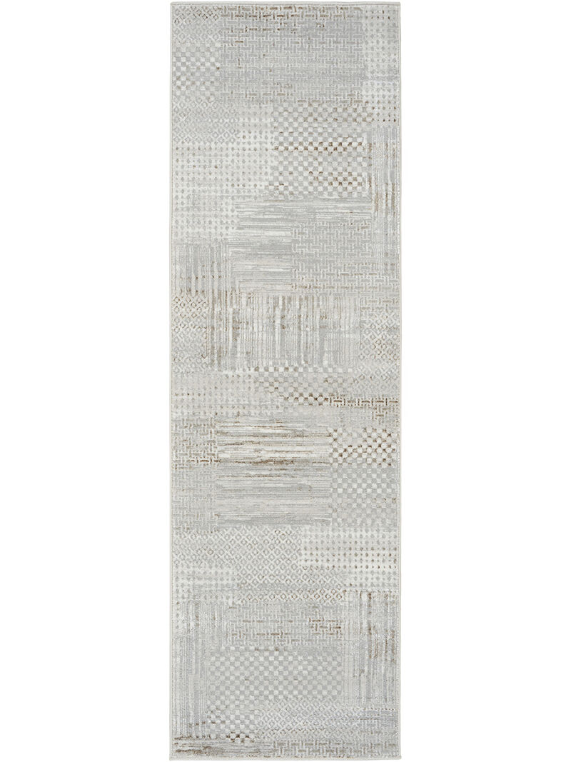 Glitz GLZ09 Silver/Gray 2'3" x 7'6" Rug