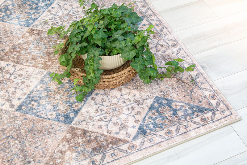 Rug Branch Anika Traditional Patchwork Brown Cream Indoor Area Rug image number 6