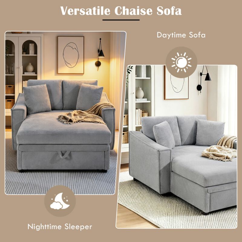 Bled Snowflake Velvet Chaise Sofa with Storage image number 4