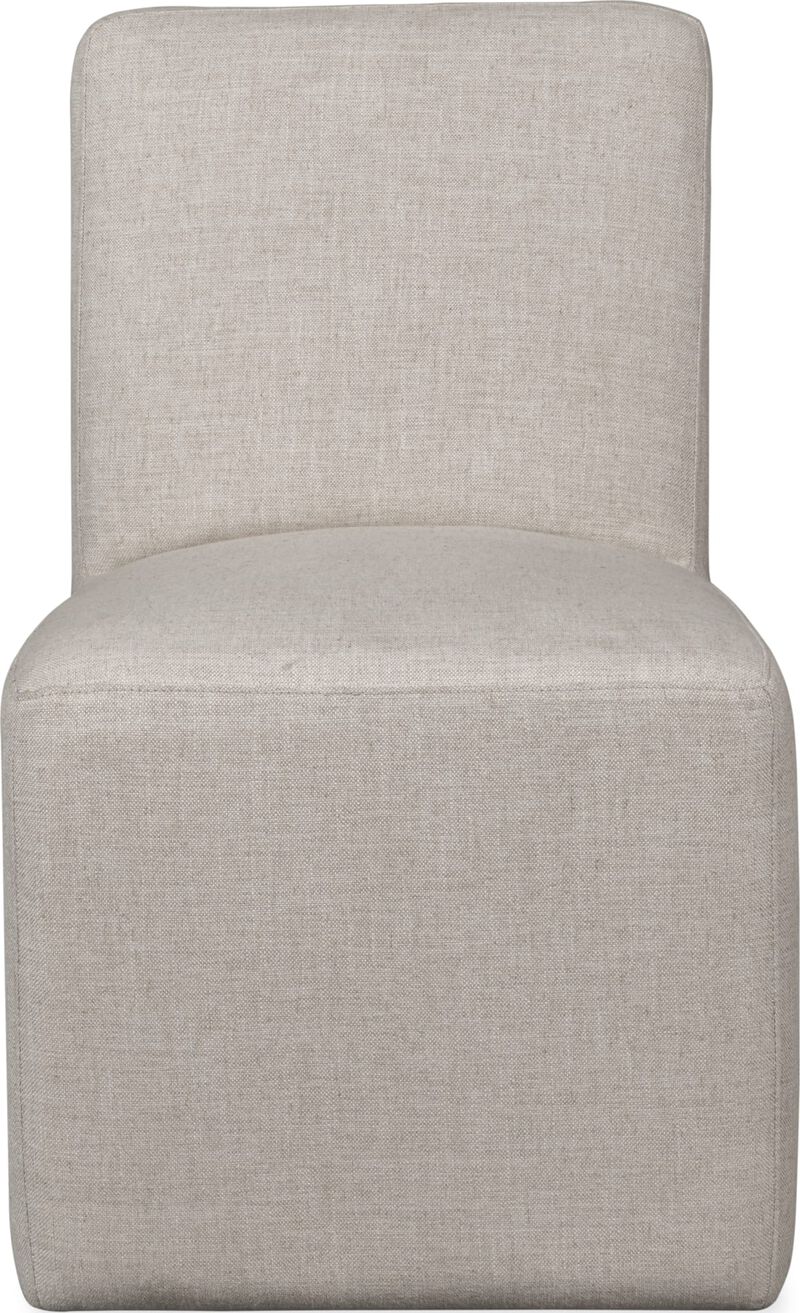 Liv Fully Upholstered Dining Chair in Natural Linen - Set of 2 image number 0
