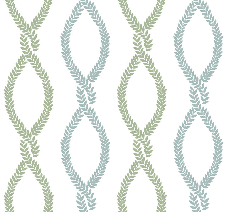 Laureate Light Green Vine Trellis Wallpaper