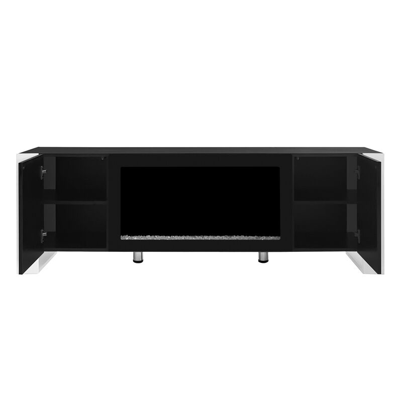 Merax Modern TV Stand with Non-heating Electric Fireplace