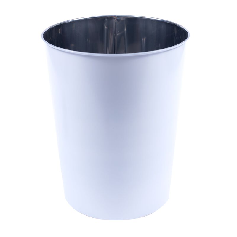 Luster Stainless Steel WasteBin-Matte White