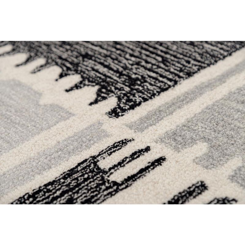 Rivera Gray 5' x 8' Hand-Tufted Rug